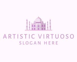 Purple Indian Temple Palace logo design