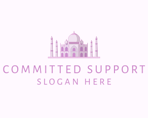 Purple Indian Temple Palace logo design