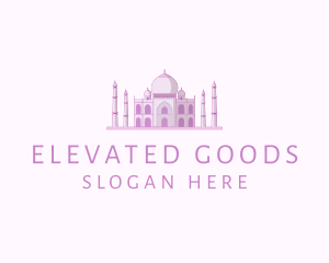 Purple Indian Temple Palace logo design