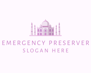 Purple Indian Temple Palace logo design