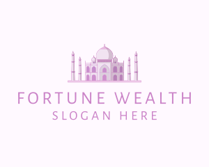 Purple Indian Temple Palace logo design