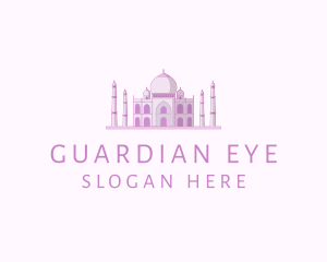 Purple Indian Temple Palace logo design