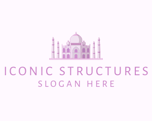 Purple Indian Temple Palace logo design