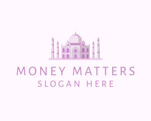 Purple Indian Temple Palace logo design