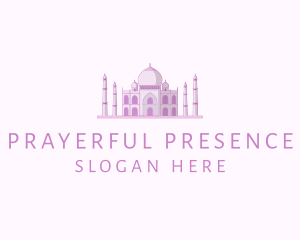 Purple Indian Temple Palace logo design