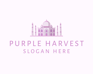 Purple Indian Temple Palace logo design