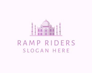 Purple Indian Temple Palace logo design