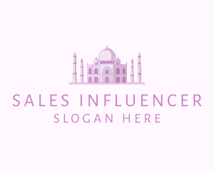 Purple Indian Temple Palace logo design