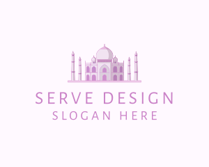 Purple Indian Temple Palace logo design