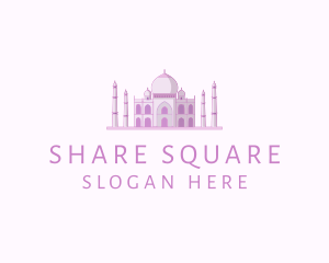 Purple Indian Temple Palace logo design