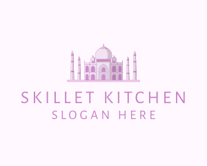 Purple Indian Temple Palace logo design