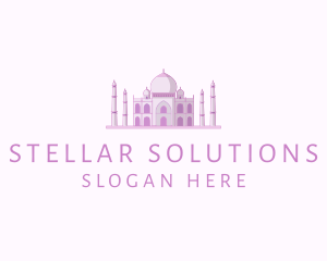 Purple Indian Temple Palace logo design