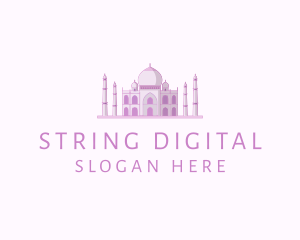 Purple Indian Temple Palace logo design