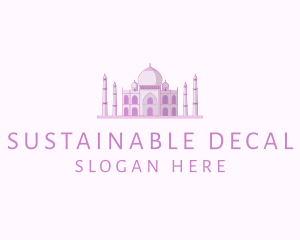 Purple Indian Temple Palace logo design