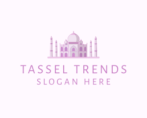 Purple Indian Temple Palace logo design