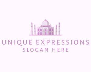 Purple Indian Temple Palace logo design