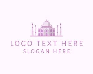 Palace - Purple Indian Temple Palace logo design
