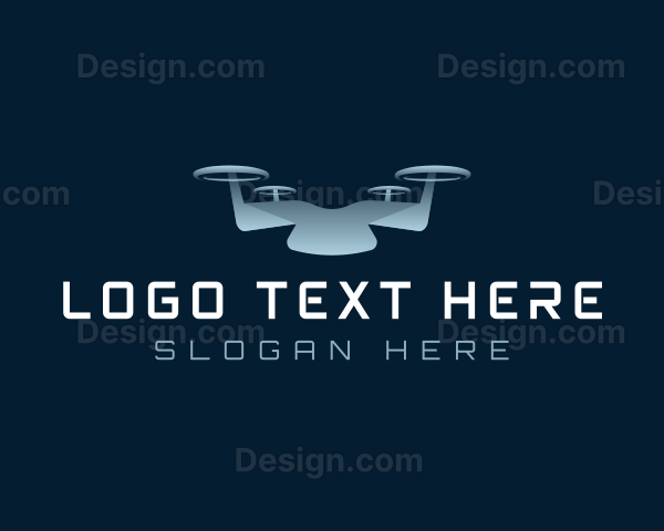 Drone Quadcopter Tech Logo