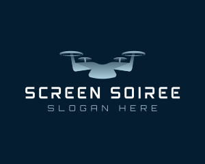 Drone Quadcopter Tech logo design