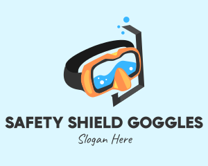 Snorkel Mask Goggles  logo design