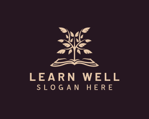 Book Tree Learning logo design