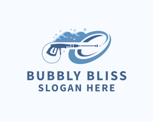 Pressure Washer Bubbles logo design