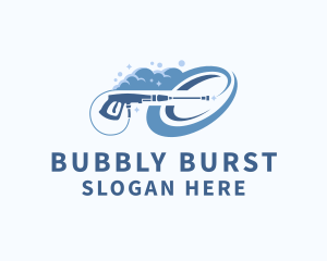 Pressure Washer Bubbles logo design