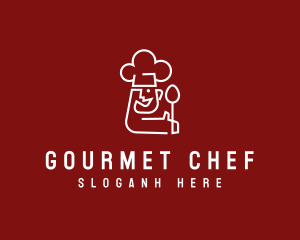 Modern Geometric Chef logo design