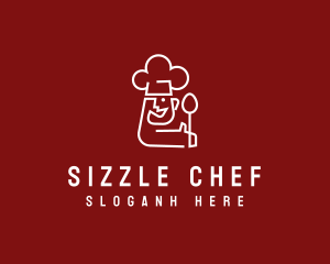 Modern Geometric Chef logo design