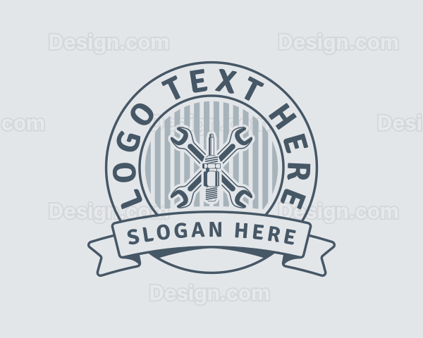 Garage Wrench Repair Logo