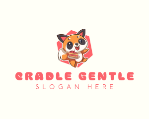 Cute Red Panda Cake logo design