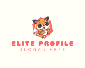 Cute Red Panda Cake logo design