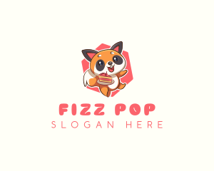 Cute Red Panda Cake logo design