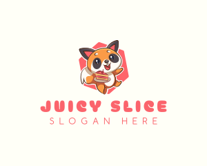 Cute Red Panda Cake logo design