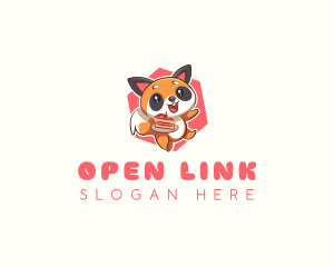 Cute Red Panda Cake logo design