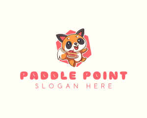 Cute Red Panda Cake logo design