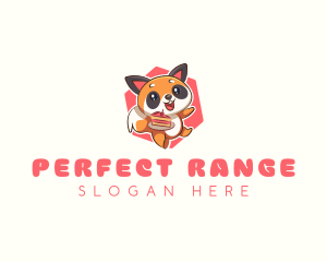 Cute Red Panda Cake logo design