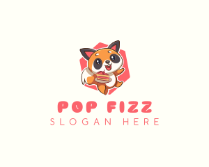 Cute Red Panda Cake logo design