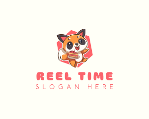 Cute Red Panda Cake logo design