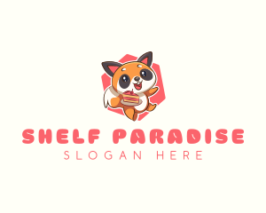 Cute Red Panda Cake logo design