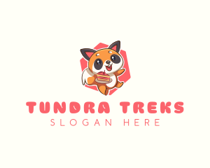 Cute Red Panda Cake logo design