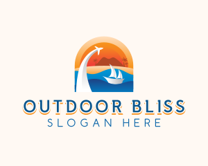 Island Beach Travel logo design