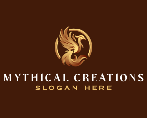 Luxury Mythical Phoenix logo design