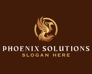 Luxury Mythical Phoenix logo design