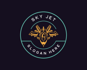 Military Jet Plane Aircraft logo