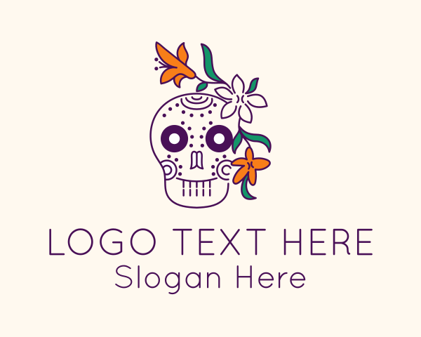 Dia De Los Muertos logo example 1