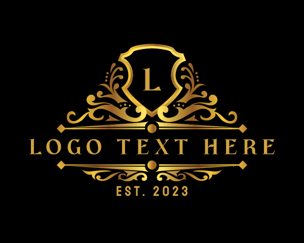 Luxury Ornamental Shield logo