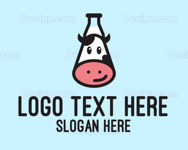 Happy Cow Milk Bottle Logo