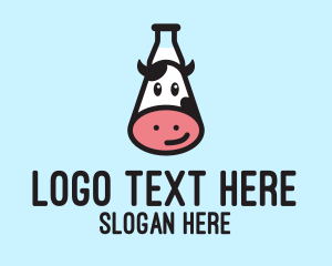 Happy Cow Milk Bottle  logo