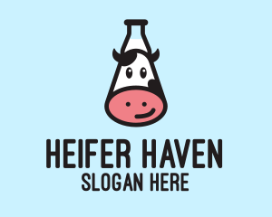 Happy Cow Milk Bottle  logo